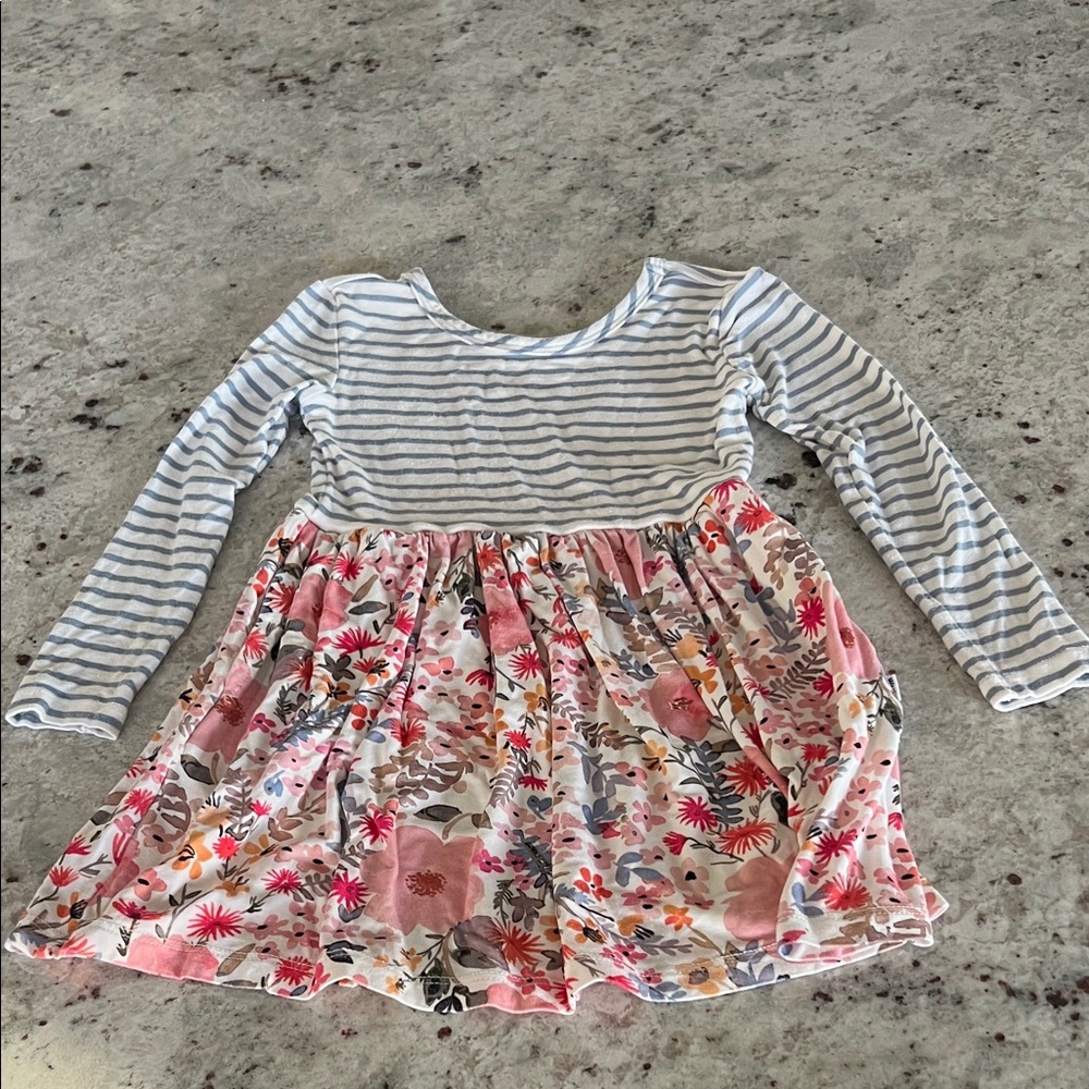 Little Sleepies Dress Floral and Stripes